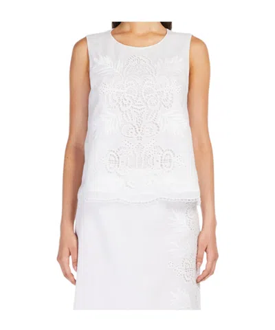 Max Mara Sleeveless Vest In White