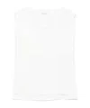 Max Mara Sleeveless Top With Cap Sleeves And Side Slits In White