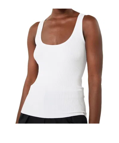 Max Mara Ribbed-knit Tank Top In White