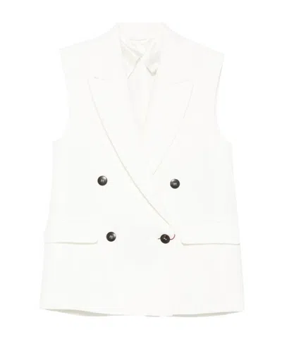 Max Mara Sleeveless Vest In White