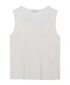 Max Mara White Sleeveless Top In Wool And Cashmere Women In White