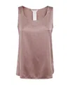 Max Mara Sleeveless Vest With Round Neck In Nude