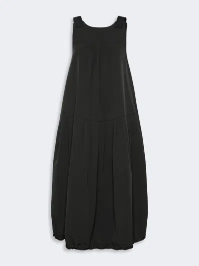 Max Mara Sleeveless Water-repellent Canvas Dress In Black