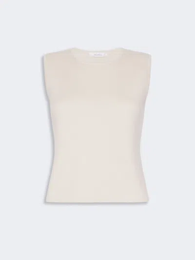 Max Mara Sleeveless Wool And Cashmere Sweater In Beige