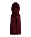 Max Mara Sleeveless Wool Coat In Brown