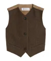 Max Mara Sleeveless Wool Felt Vest In Brown