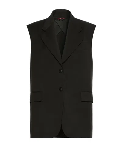 Max Mara Sleeveless Wool Jacket - Black