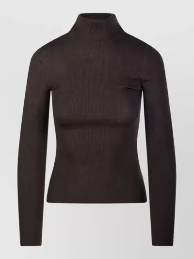 Max Mara Sleeveless Wool Knitted Top In Brown