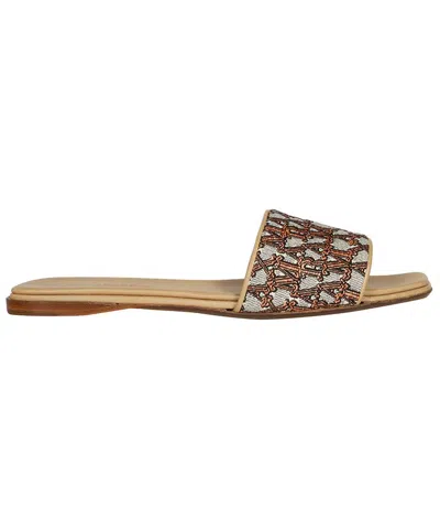 Max Mara Slides With Logo In Beige