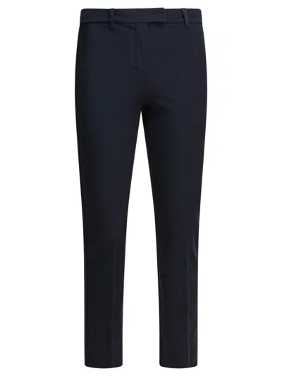 Max Mara Slim Cropped Trousers With Mid-rise Waist In Black
