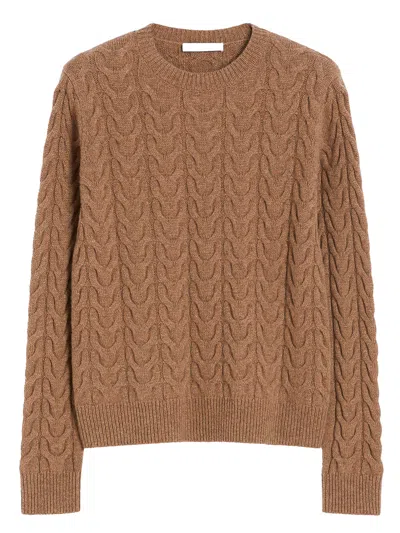 MAX MARA MAX MARA SLIM FIT CABLE-KNIT CASHMERE PULLOVER