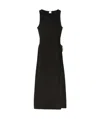 Max Mara Draped Back Sleeveless Dress In Black