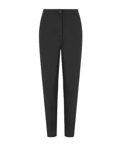Max Mara Slim Fit Cropped Trousers In Black