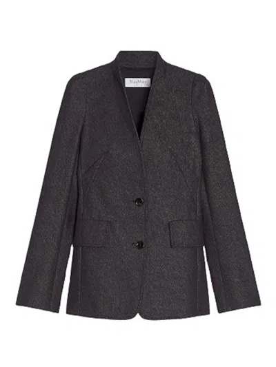 Max Mara Blazer - Azul In Brown