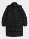 Max Mara Slim-fit Down Jacket In Water-repellent Taffeta In Black
