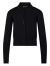 Max Mara Knit Cardigan Long Sleeves Ribbed Hem In Blue
