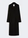 Max Mara Slim-fit Long Wool Coat In Black