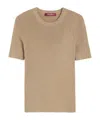 Max Mara Slim-fit Lurex Sweater In Brown