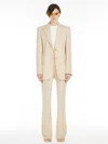 Max Mara Slim-fit Pinstripe Trousers In Vanilla