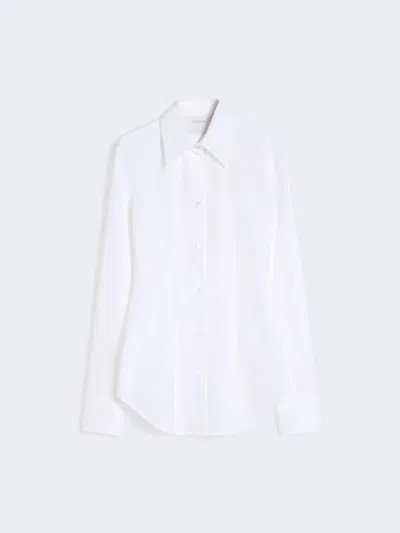 Max Mara Slim-fit Poplin Shirt In White