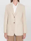 Max Mara Slim Fit Shetland Single-breasted Blazer In Neutral