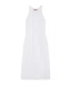 Max Mara Slim-fit Stretch Viscose Dress In Optical White