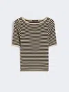Max Mara Slim-fit Stretch Viscose T-shirt In Multi