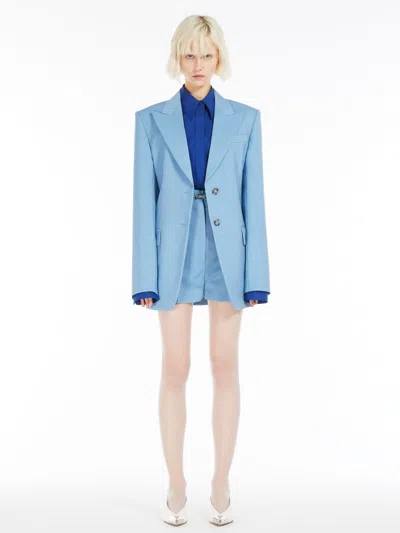 Max Mara Slim-fit Tailored Blazer In Blue