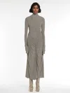 Max Mara Slim-fit Technical Jersey Dress In Medium Grey