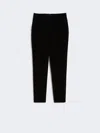 Max Mara Slim-fit Velvet Cigarette Trousers In Black