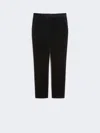 Max Mara Slim-fit Velvet Cigarette Trousers In Blue