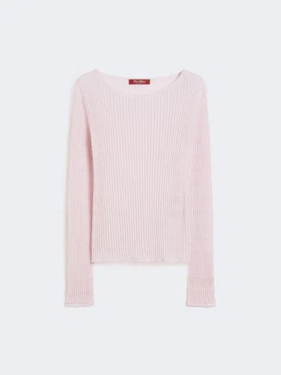 Max Mara Slim-fit Wool And Silk Sweater In Pink