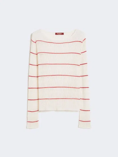 Max Mara Slim-fit Wool And Silk Sweater In Neutral