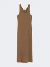 Max Mara Slim-fit Wool Dress In Brown