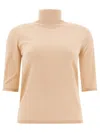 Max Mara Wool Turtleneck In Neutral