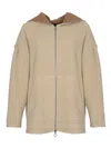 Max Mara Slim Jacket In Wool Blend Jersey In Neutral