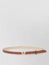 Max Mara Slim Monogram Leather Belt Adjustable Size