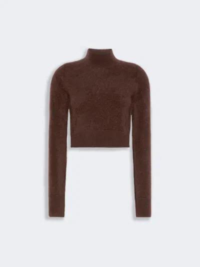Max Mara Slim Pure Cashmere Sweater In Chocolate