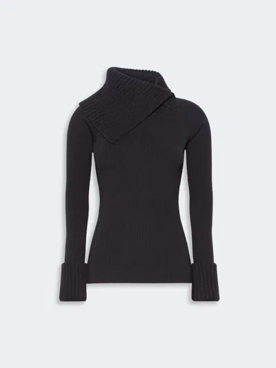 Max Mara Slim Stretch Wool Sweater In Animal Print
