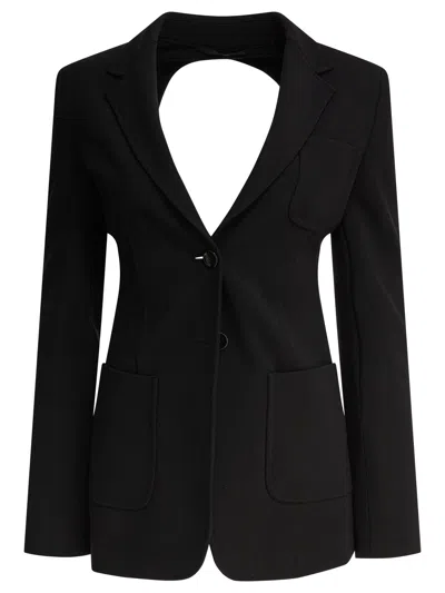 Max Mara Slim T-shirt Blazer For Women In Black