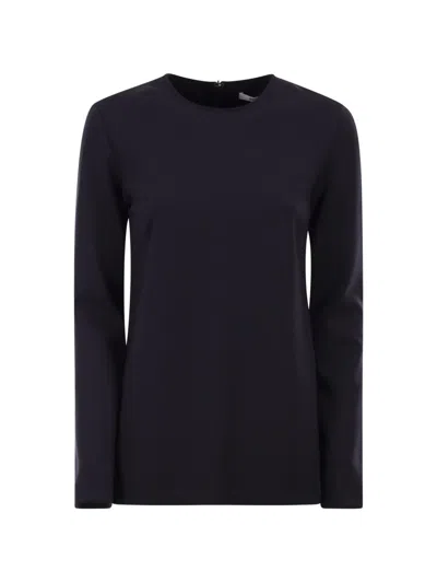 Max Mara Maxmara Mxpneutro Slim Fit Crew Neck Top In Black