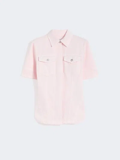 Max Mara Slim-fit Bull Denim Shirt In Neutral