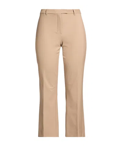 Max Mara Slim-fit Cropped Trousers In Camel