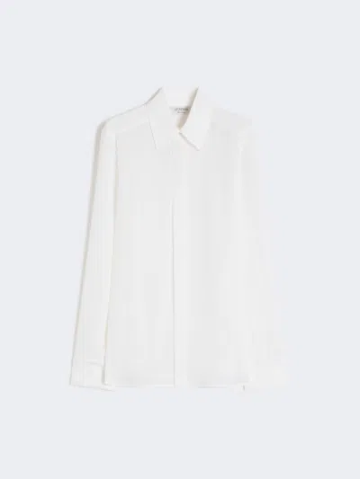 Max Mara Slim-fit Silk Shirt In White
