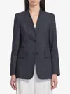 Max Mara Midnight Blue Jacket In Cotton Denim Effect In Blue