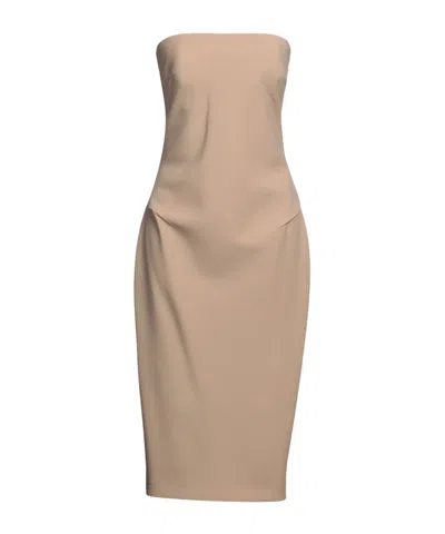 Max Mara Slim-fit Sleeveless Dress In Brown