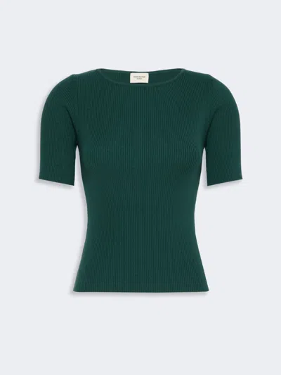 Max Mara Slim-fit Stretch Viscose Sweater In Green