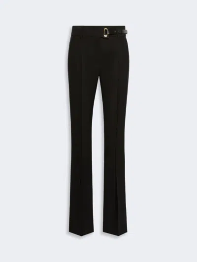 Max Mara Slim-fit Stretch Viscose Trousers In Black
