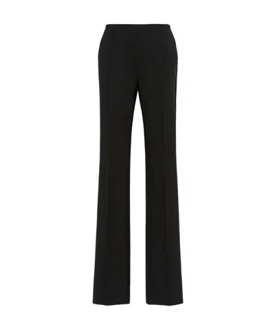 Max Mara Slim-fit Wool Cloth Trousers In Black