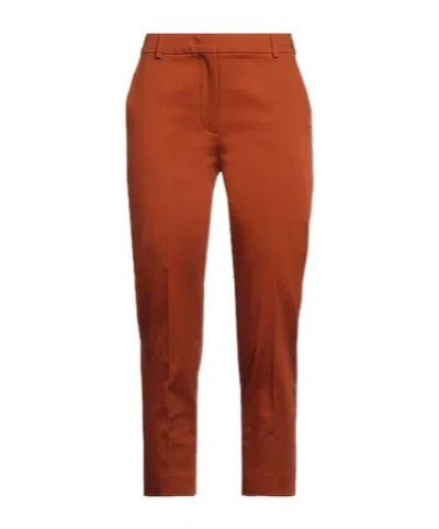 Max Mara Slimming Nine-inch Pants In Brown